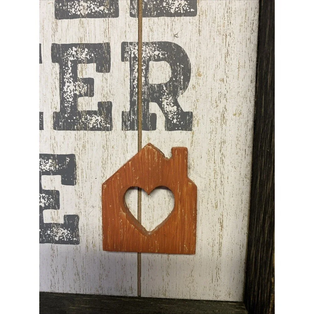 Hallmark Distressed Wood Framed “Good People Gather Here” Wall Hanging Decor